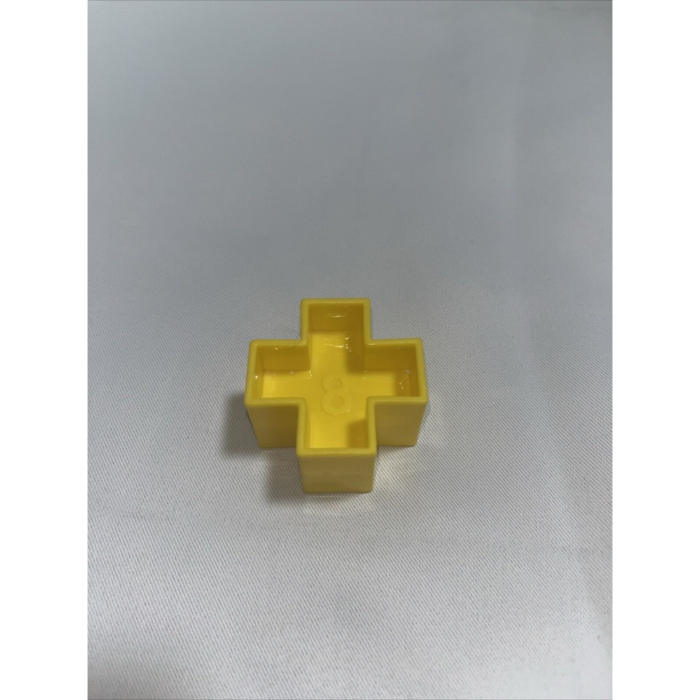 Tupperware SHAPE O BALL Replacement SHAPE #8 Cross Plastic Part Piece Yellow